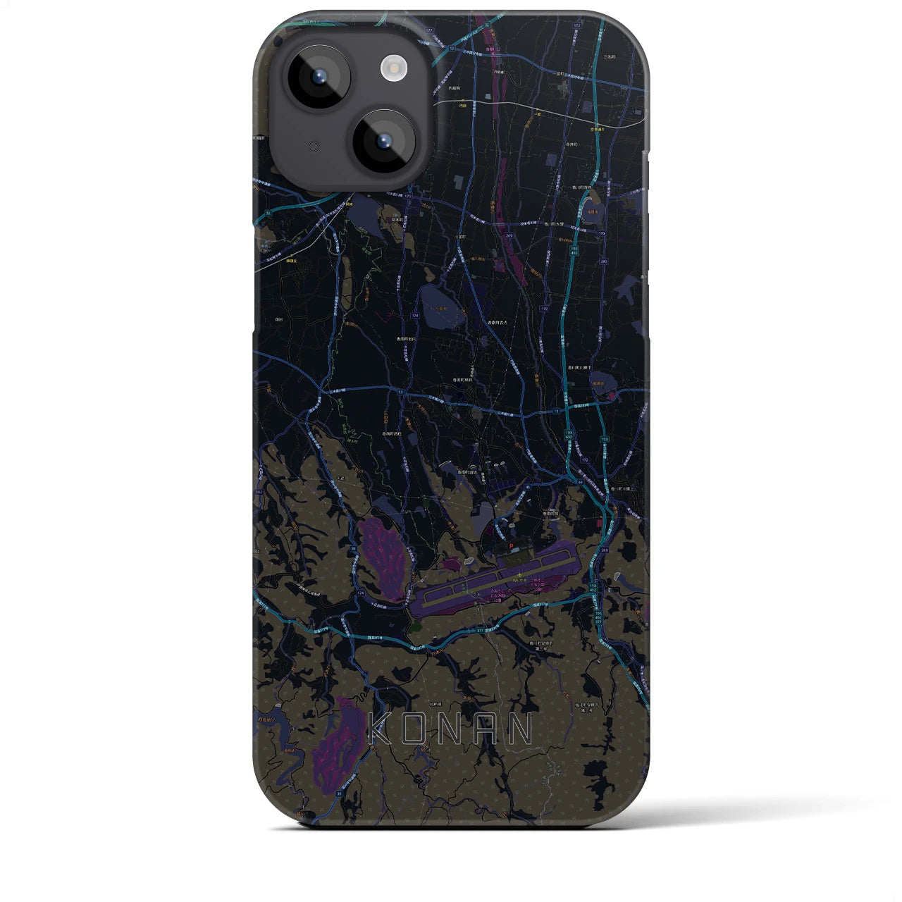 【香南（香川県）】地図柄iPhoneケース（バックカバータイプ）