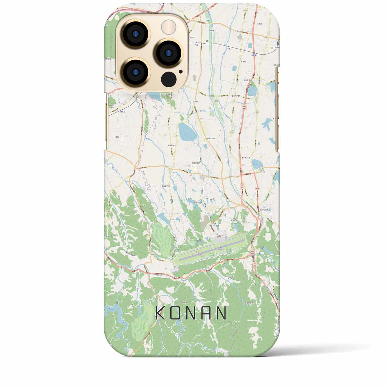 【香南（香川県）】地図柄iPhoneケース（バックカバータイプ）