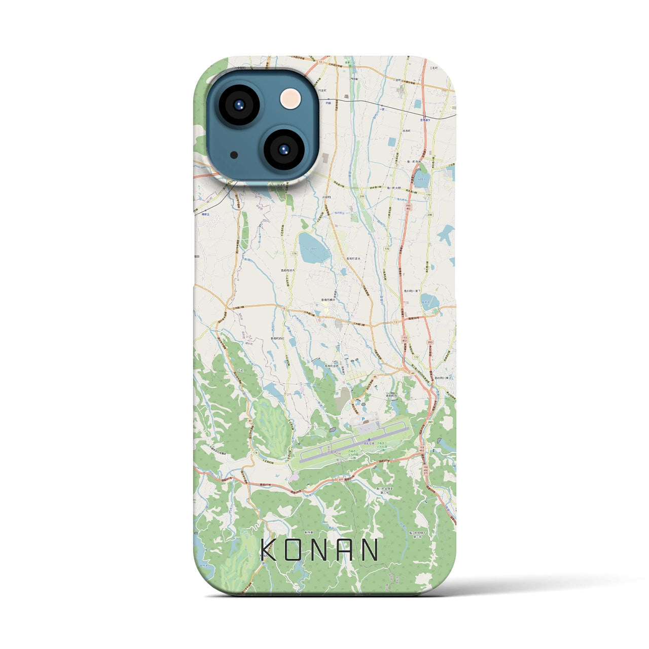 【香南（香川県）】地図柄iPhoneケース（バックカバータイプ）