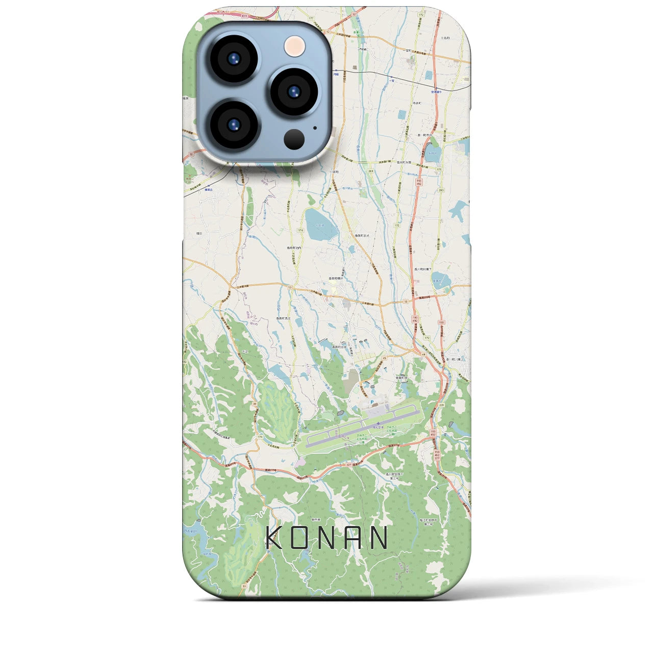 【香南（香川県）】地図柄iPhoneケース（バックカバータイプ）