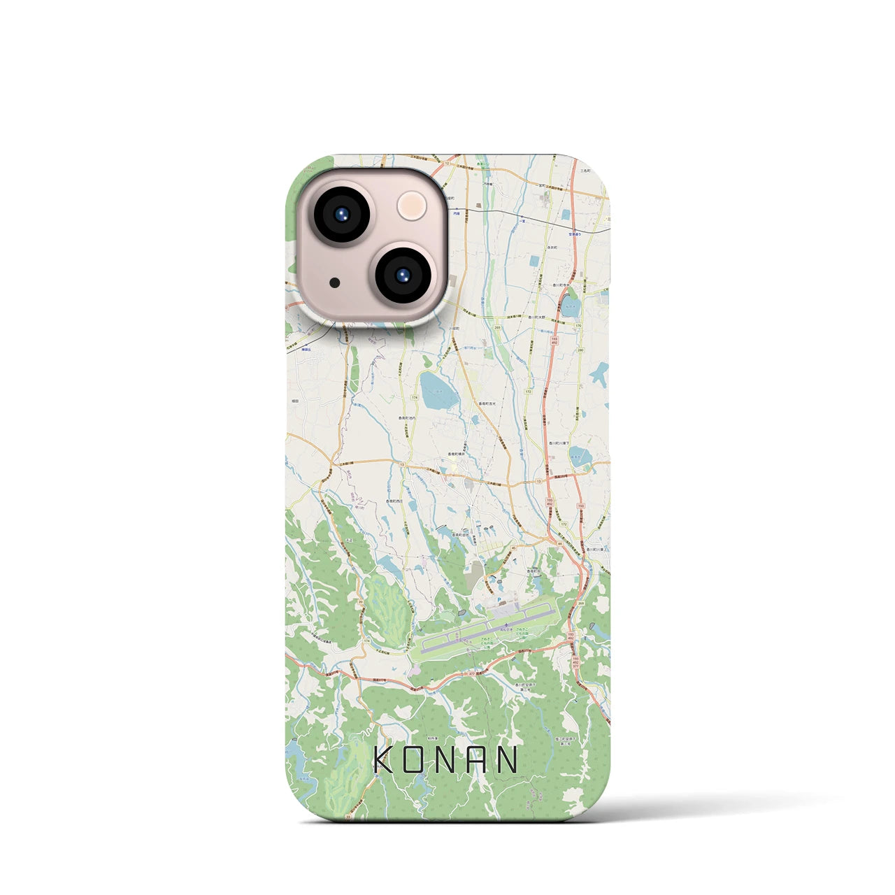 【香南（香川県）】地図柄iPhoneケース（バックカバータイプ）