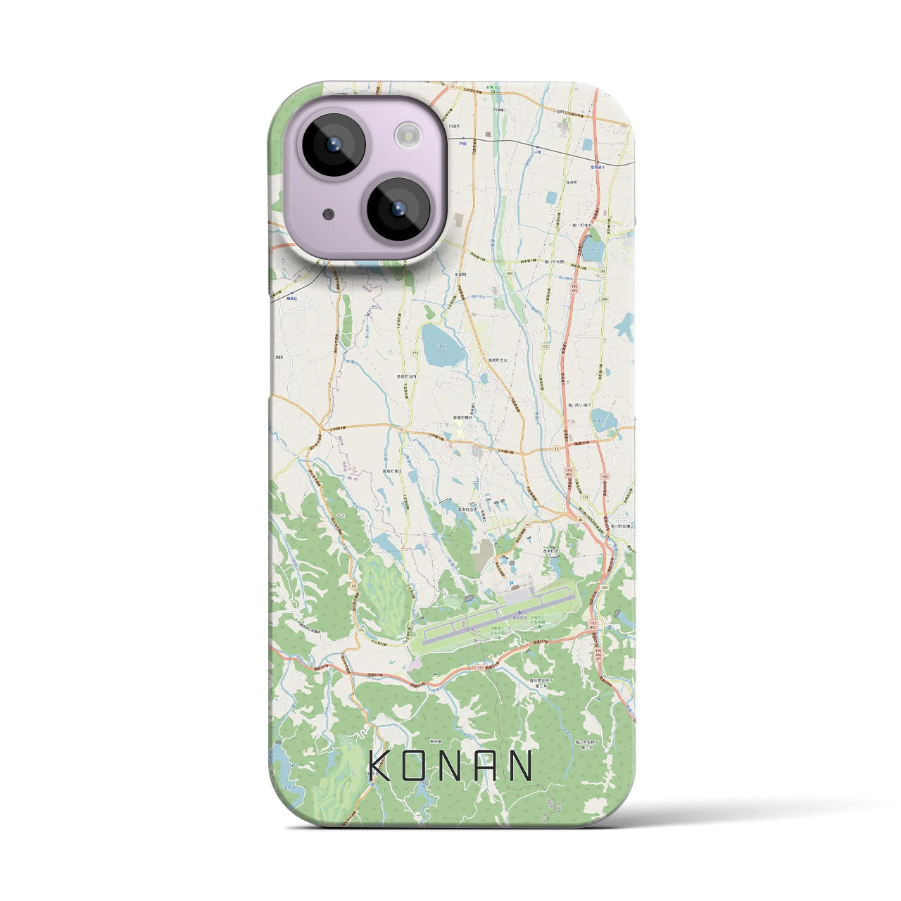 【香南（香川県）】地図柄iPhoneケース（バックカバータイプ）