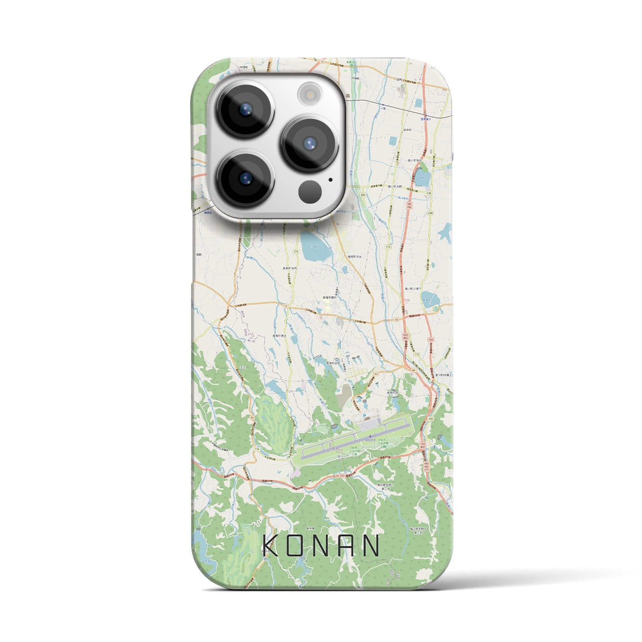 【香南（香川県）】地図柄iPhoneケース（バックカバータイプ）