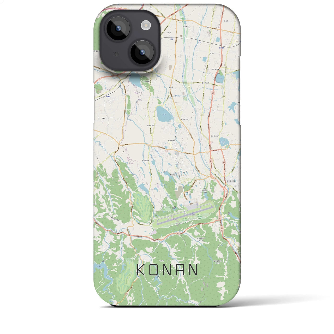 【香南（香川県）】地図柄iPhoneケース（バックカバータイプ）