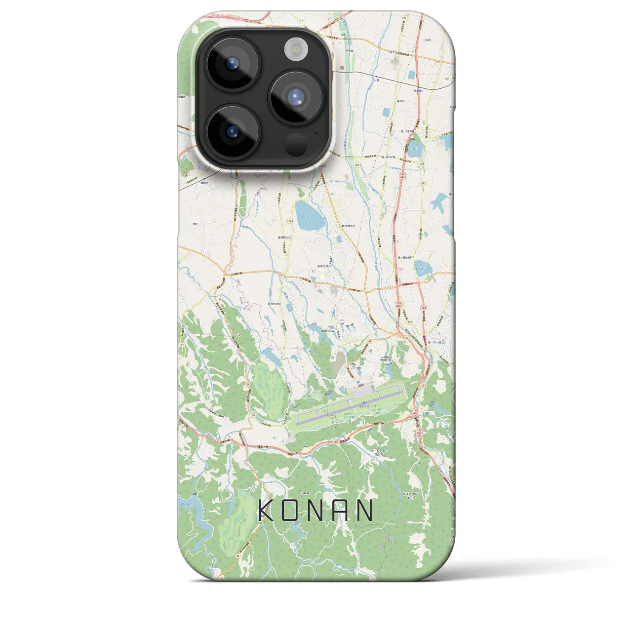 【香南（香川県）】地図柄iPhoneケース（バックカバータイプ）