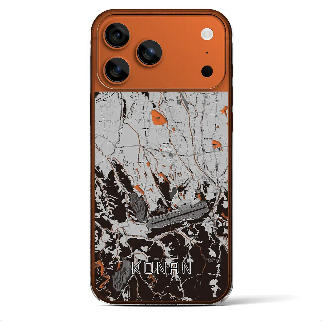 【香南(香川県)】地図柄iPhoneケース(クリアタイプ)モノトーン・iPhone 17 Pro Max 用