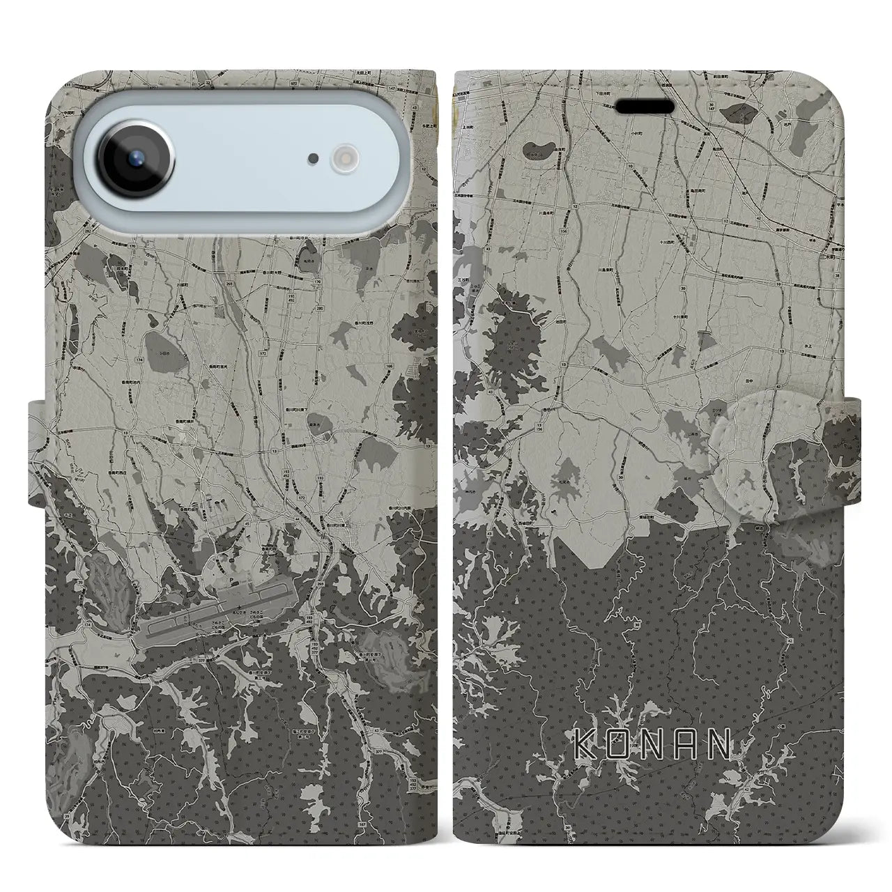 【香南（香川県）】地図柄iPhoneケース（手帳タイプ）