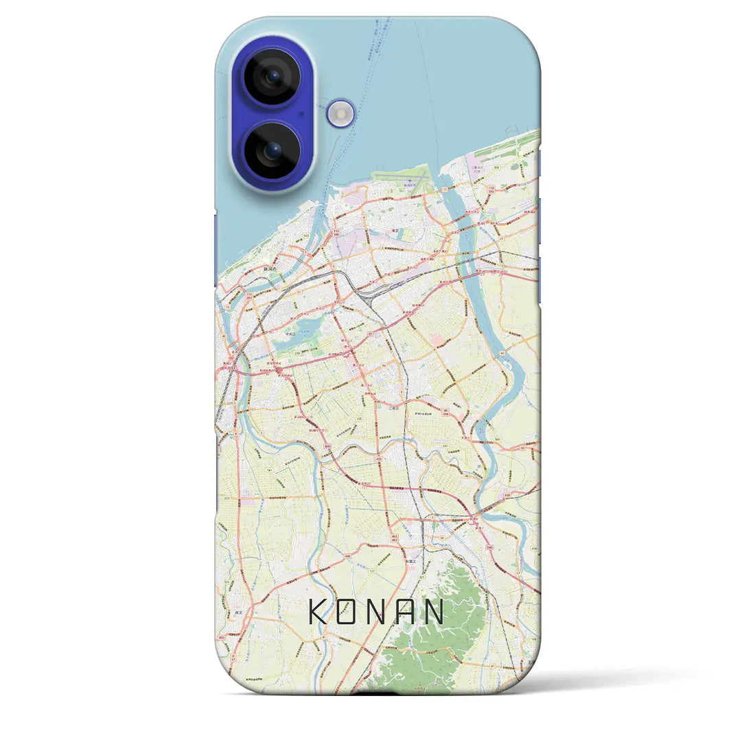 【江南(新潟県)】地図柄iPhoneケース(バックカバータイプ)ナチュラル・iPhone 16 Pro Max 用