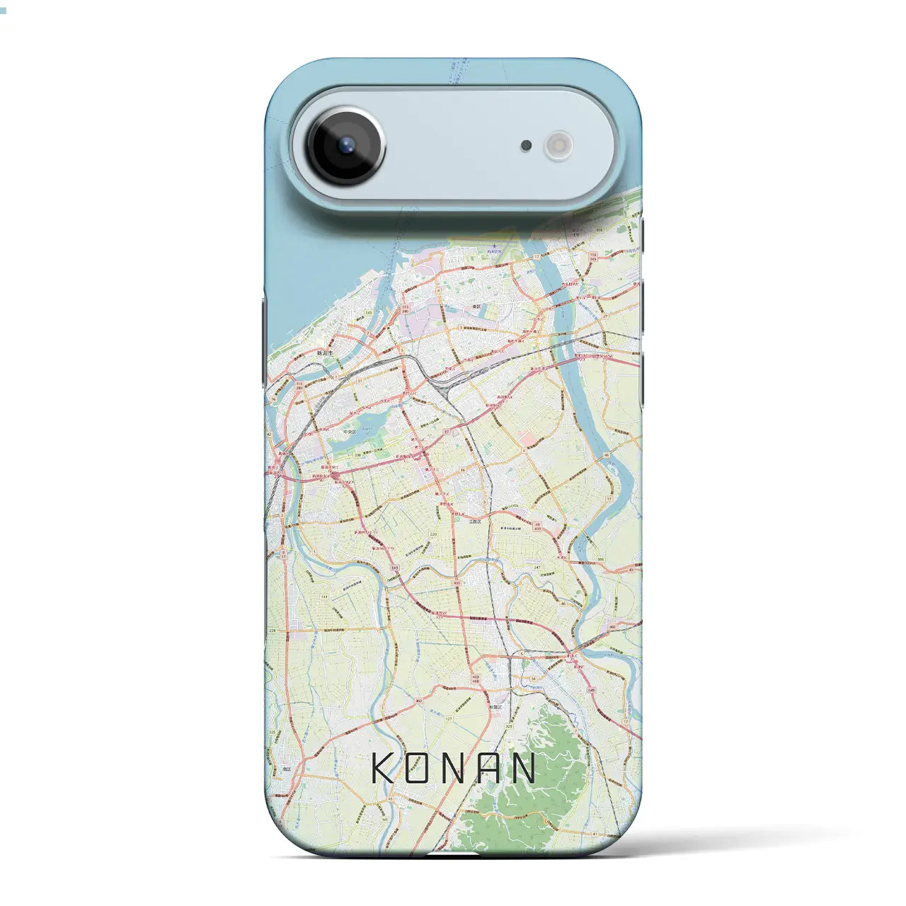 【江南（新潟県）】地図柄iPhoneケース（バックカバータイプ）