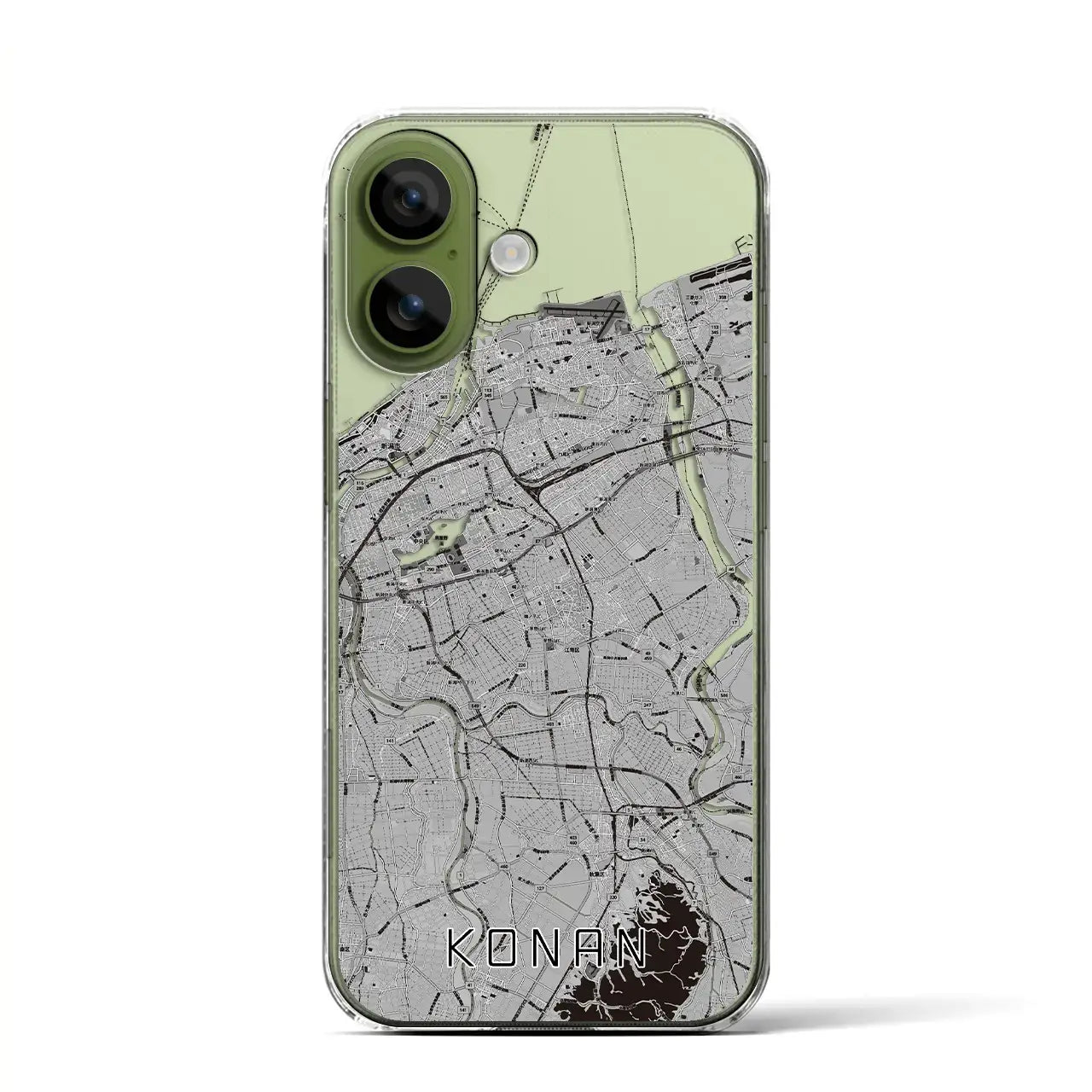 【江南（新潟県）】地図柄iPhoneケース（クリアタイプ）