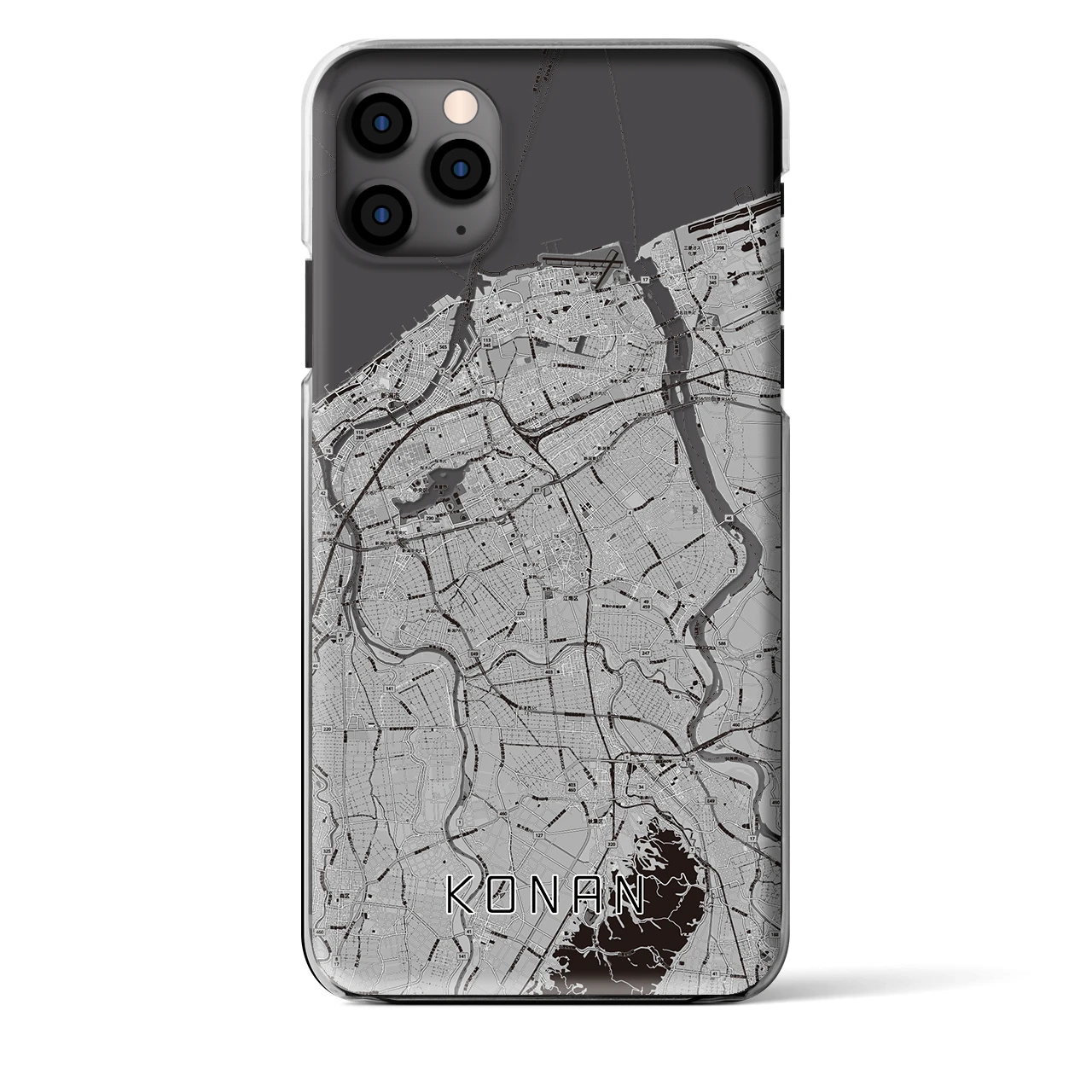 【江南（新潟県）】地図柄iPhoneケース（クリアタイプ）