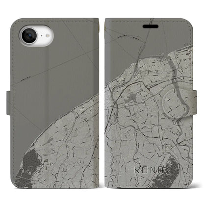 【江南（新潟県）】地図柄iPhoneケース（手帳タイプ）