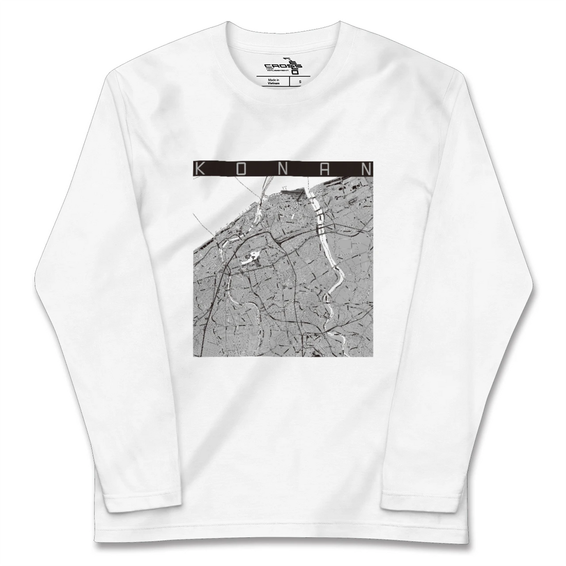 【江南（新潟県）（新潟県）】地図柄ロングスリーブTシャツ
