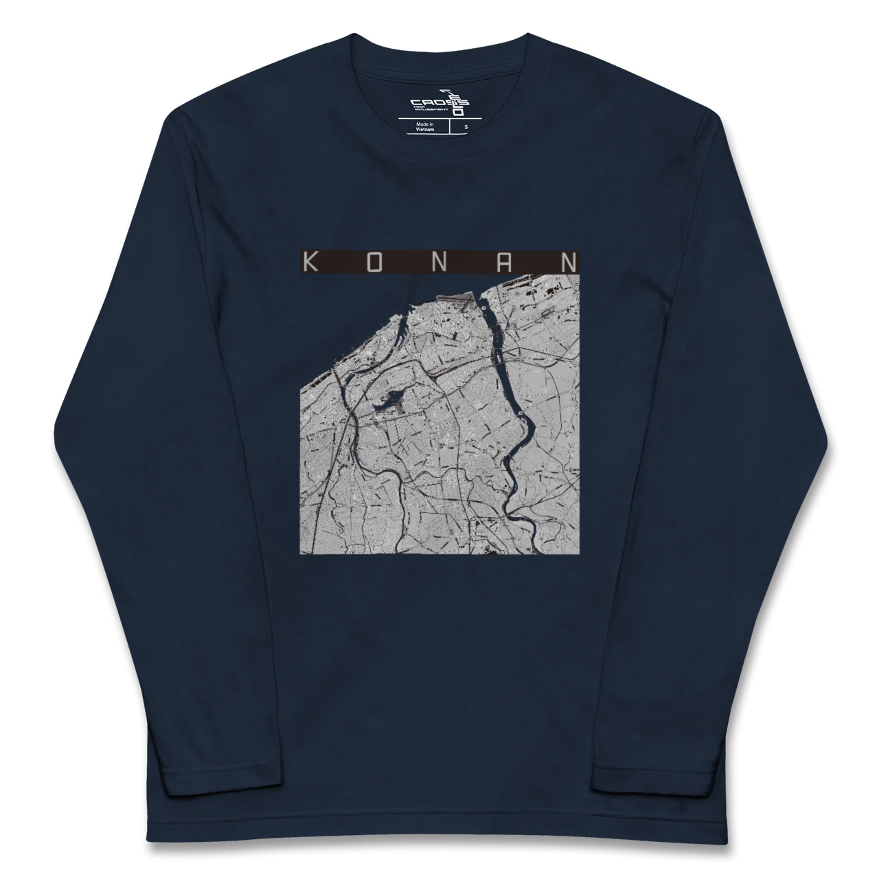 【江南（新潟県）（新潟県）】地図柄ロングスリーブTシャツ