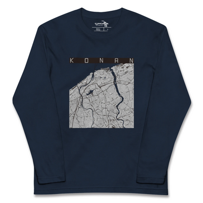 【江南（新潟県）（新潟県）】地図柄ロングスリーブTシャツ
