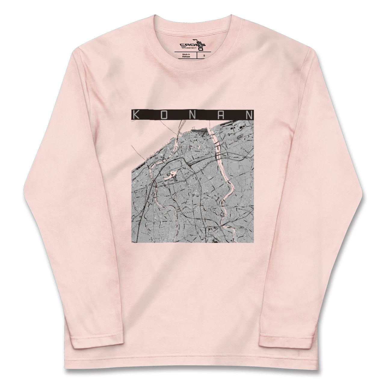 【江南（新潟県）（新潟県）】地図柄ロングスリーブTシャツ