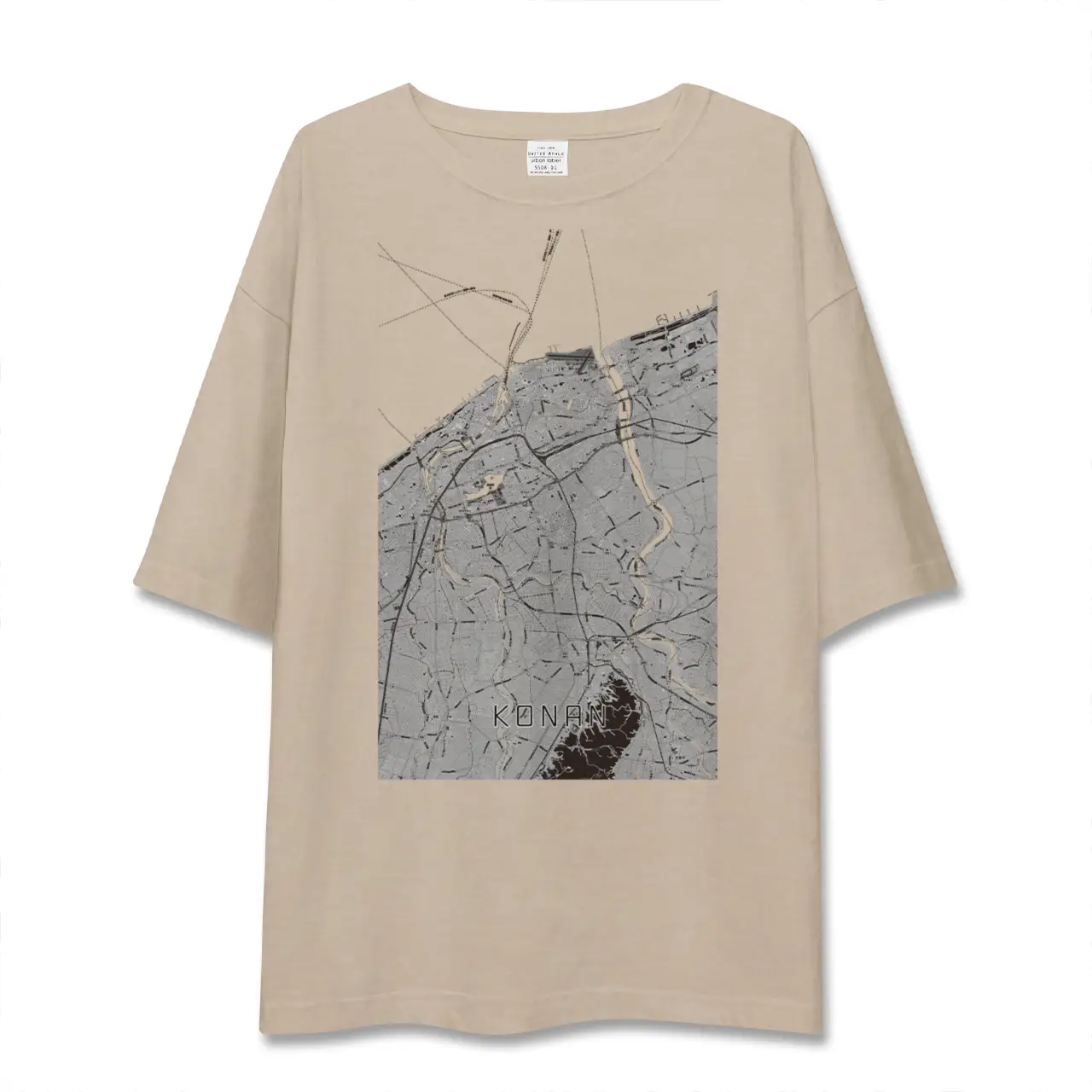 【江南（新潟県）（新潟県）】地図柄ビッグシルエットTシャツ