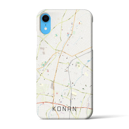 【江南（愛知県）】地図柄iPhoneケース（バックカバータイプ）