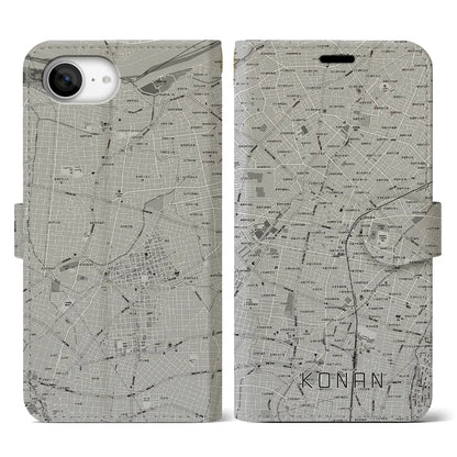 【江南（愛知県）】地図柄iPhoneケース（手帳タイプ）