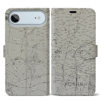 【江南（愛知県）】地図柄iPhoneケース（手帳タイプ）