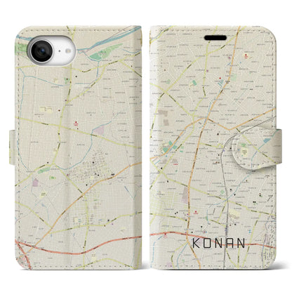 【江南（愛知県）】地図柄iPhoneケース（手帳タイプ）