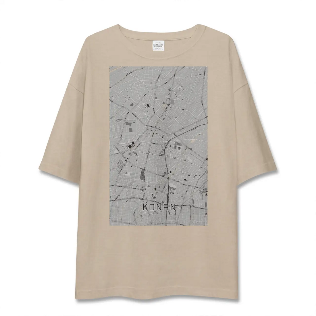 【江南（愛知県）】地図柄ビッグシルエットTシャツ