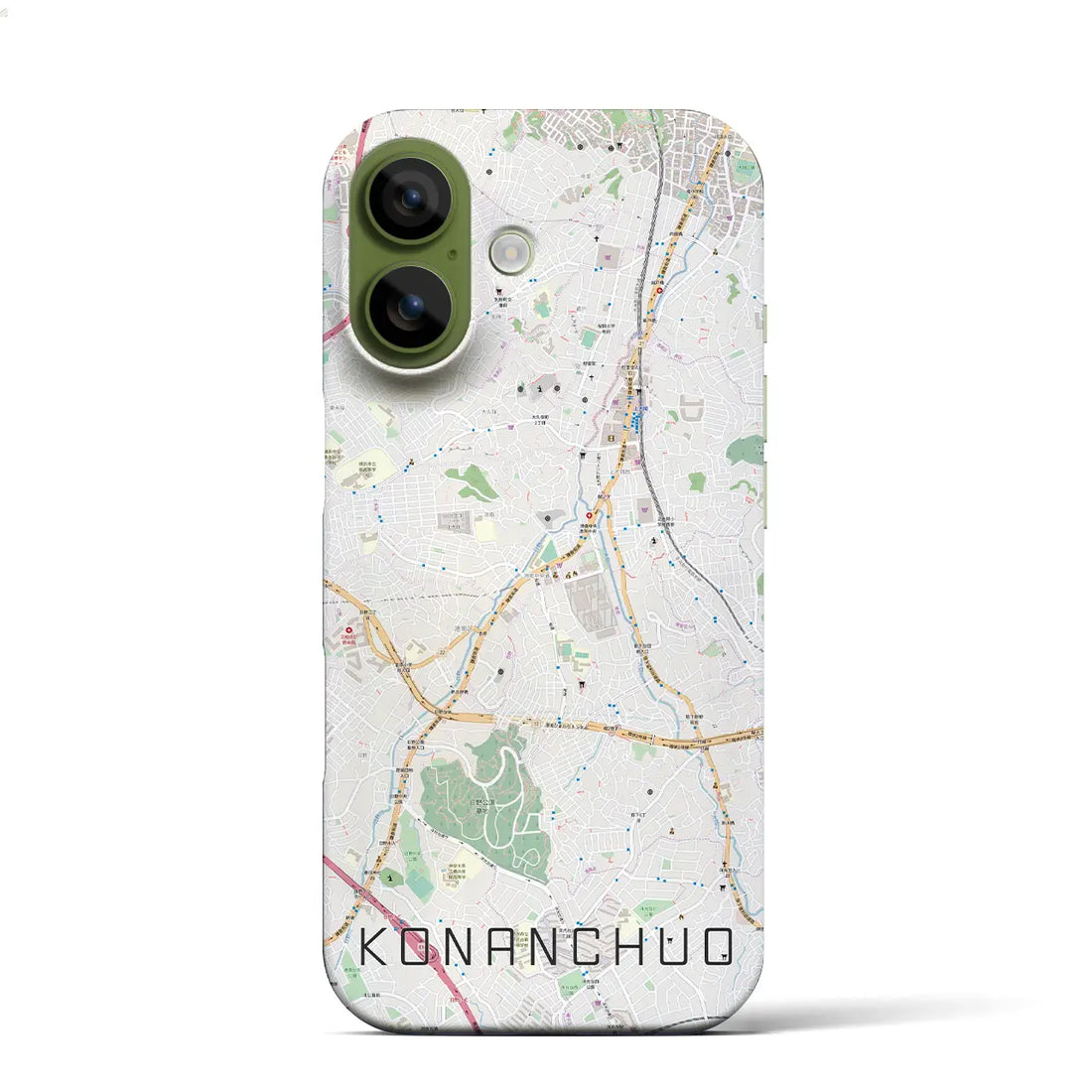 【港南中央（神奈川県）】地図柄iPhoneケース（バックカバータイプ）ナチュラル・iPhone 17 Pro Max 用