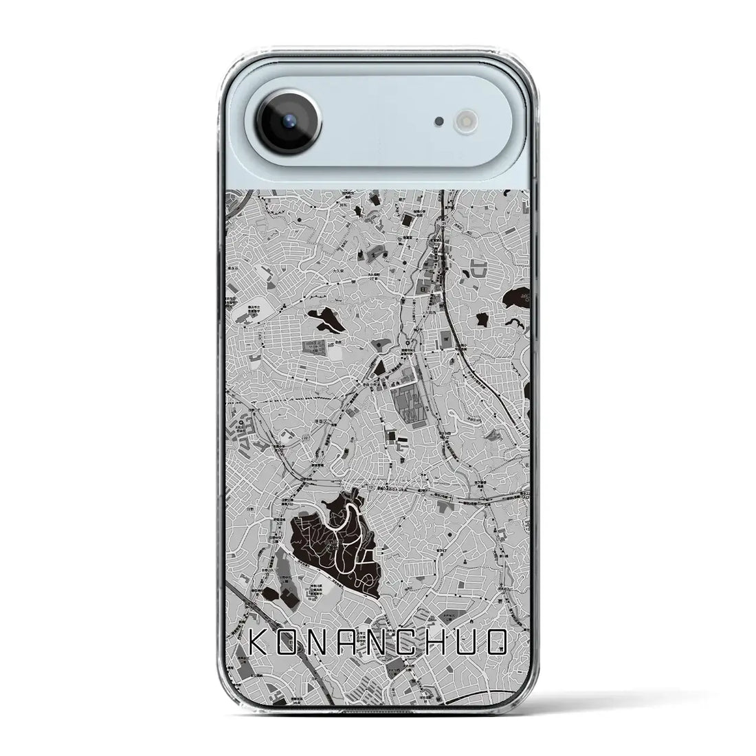 【港南中央（神奈川県）】地図柄iPhoneケース（クリアタイプ）モノトーン・iPhone 17 Pro Max 用