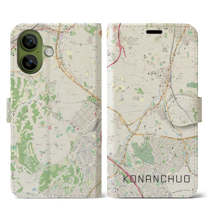 【港南中央（神奈川県）】地図柄iPhoneケース（手帳タイプ）