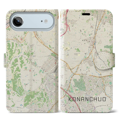 【港南中央（神奈川県）】地図柄iPhoneケース（手帳タイプ）