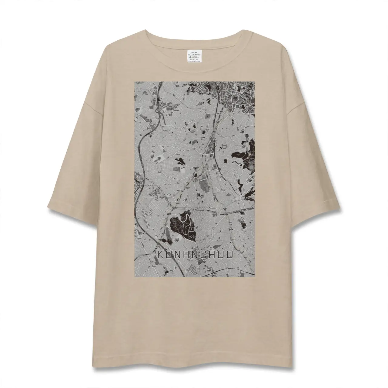 【港南中央（神奈川県）】地図柄ビッグシルエットTシャツ