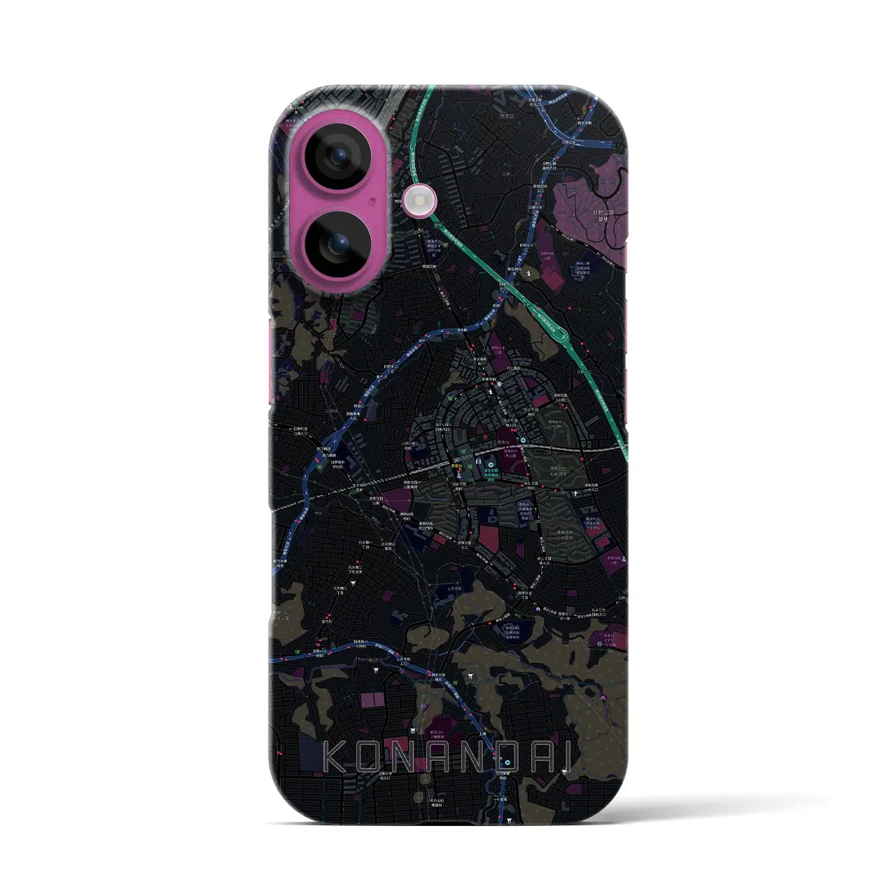 【港南台（神奈川県）】地図柄iPhoneケース（バックカバータイプ）