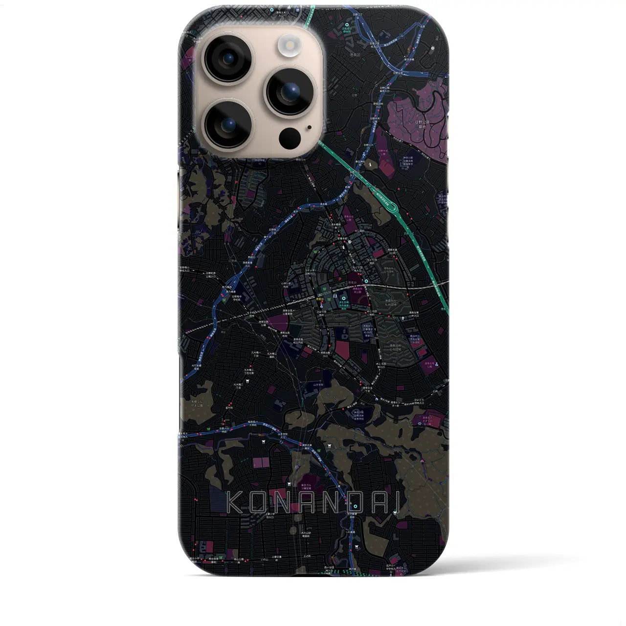 【港南台（神奈川県）】地図柄iPhoneケース（バックカバータイプ）