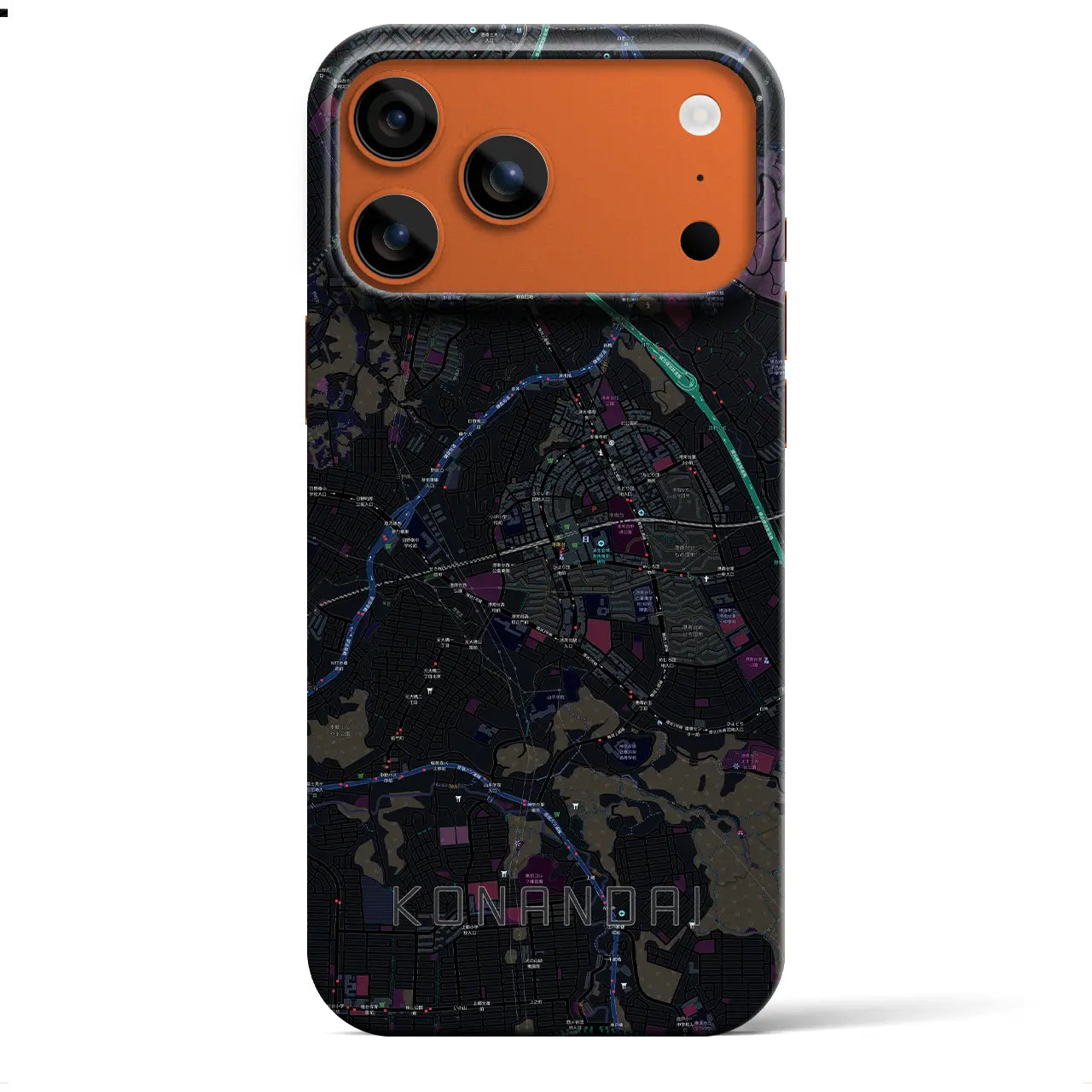 【港南台（神奈川県）】地図柄iPhoneケース（バックカバータイプ）