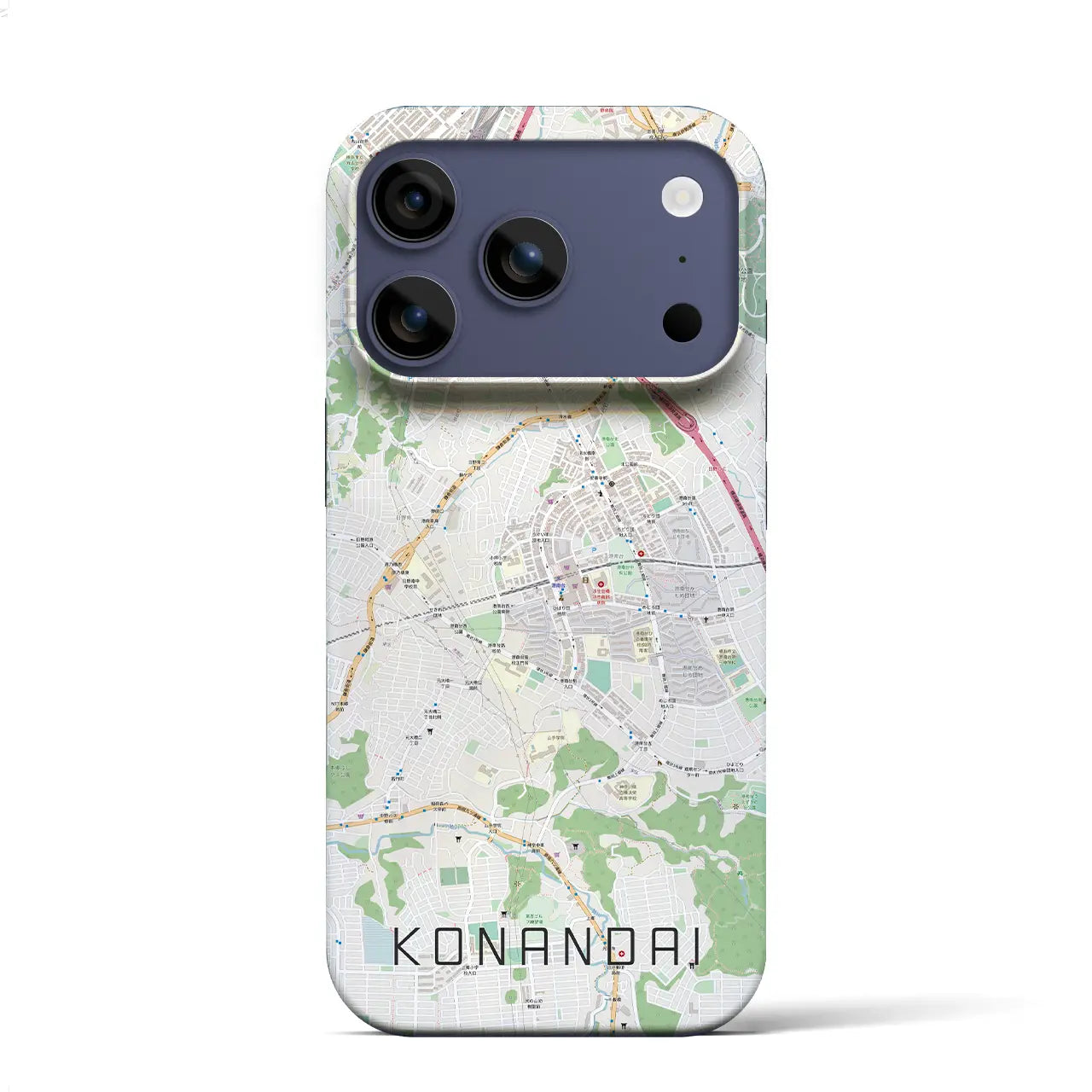 【港南台（神奈川県）】地図柄iPhoneケース（バックカバータイプ）