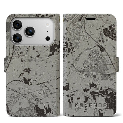 【港南台（神奈川県）】地図柄iPhoneケース（手帳タイプ）