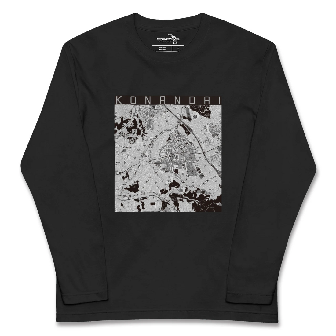 【港南台（神奈川県）】地図柄ロングスリーブTシャツ