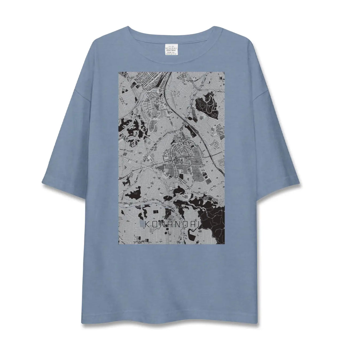 【港南台（神奈川県）】地図柄ビッグシルエットTシャツ