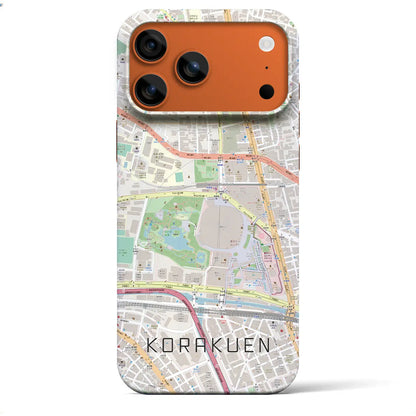 【後楽園（東京都）】地図柄iPhoneケース（バックカバータイプ）