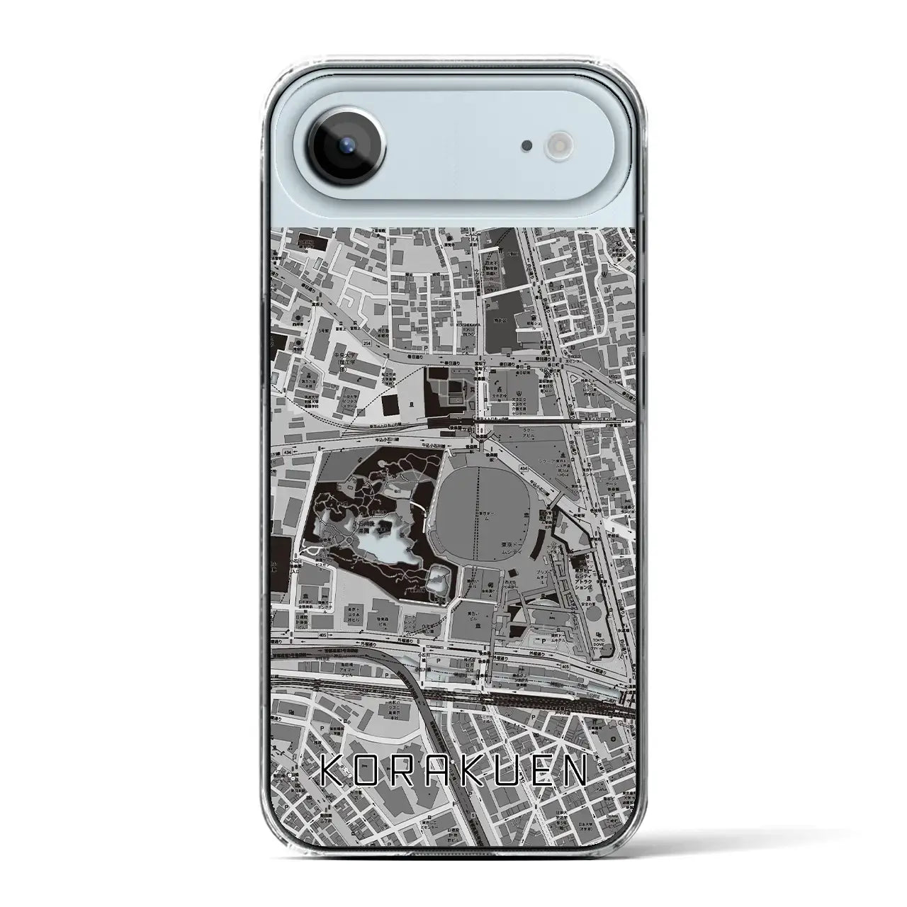 【後楽園（東京都）】地図柄iPhoneケース（クリアタイプ）