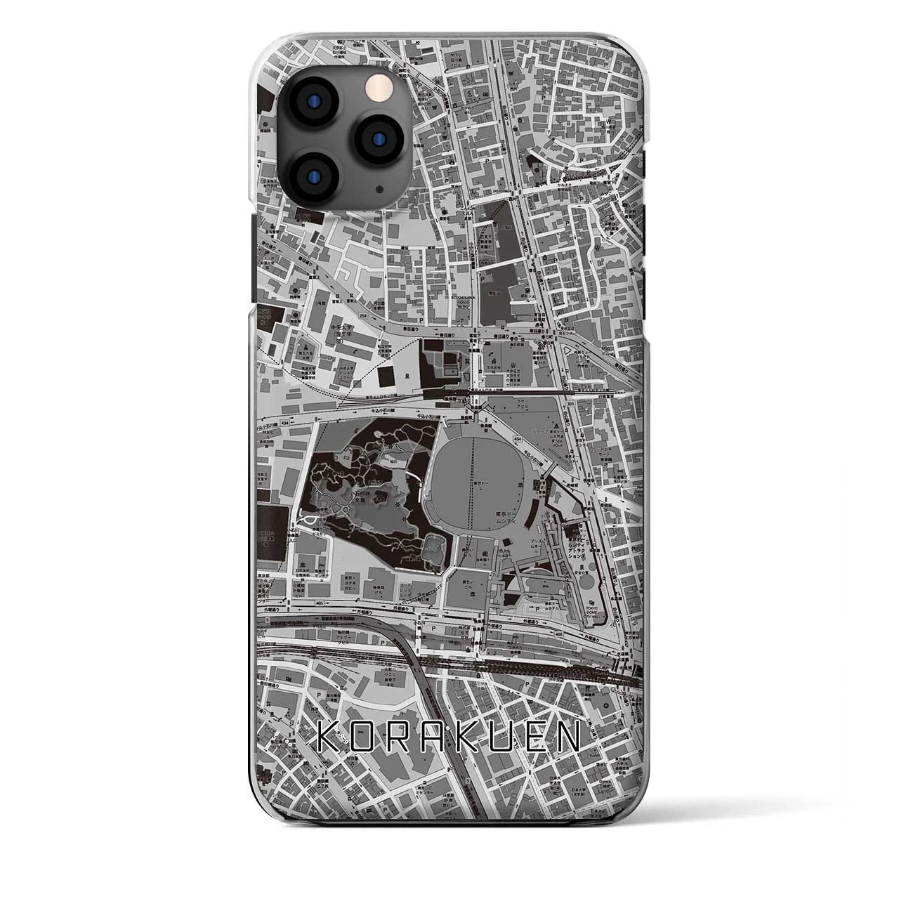 【後楽園（東京都）】地図柄iPhoneケース（クリアタイプ）