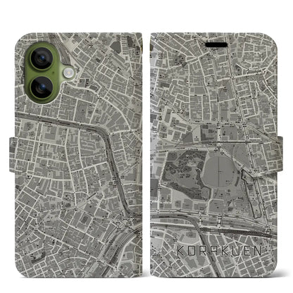 【後楽園（東京都）】地図柄iPhoneケース（手帳タイプ）