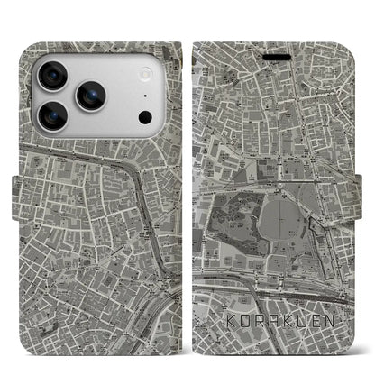 【後楽園（東京都）】地図柄iPhoneケース（手帳タイプ）