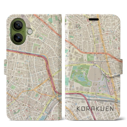 【後楽園（東京都）】地図柄iPhoneケース（手帳タイプ）