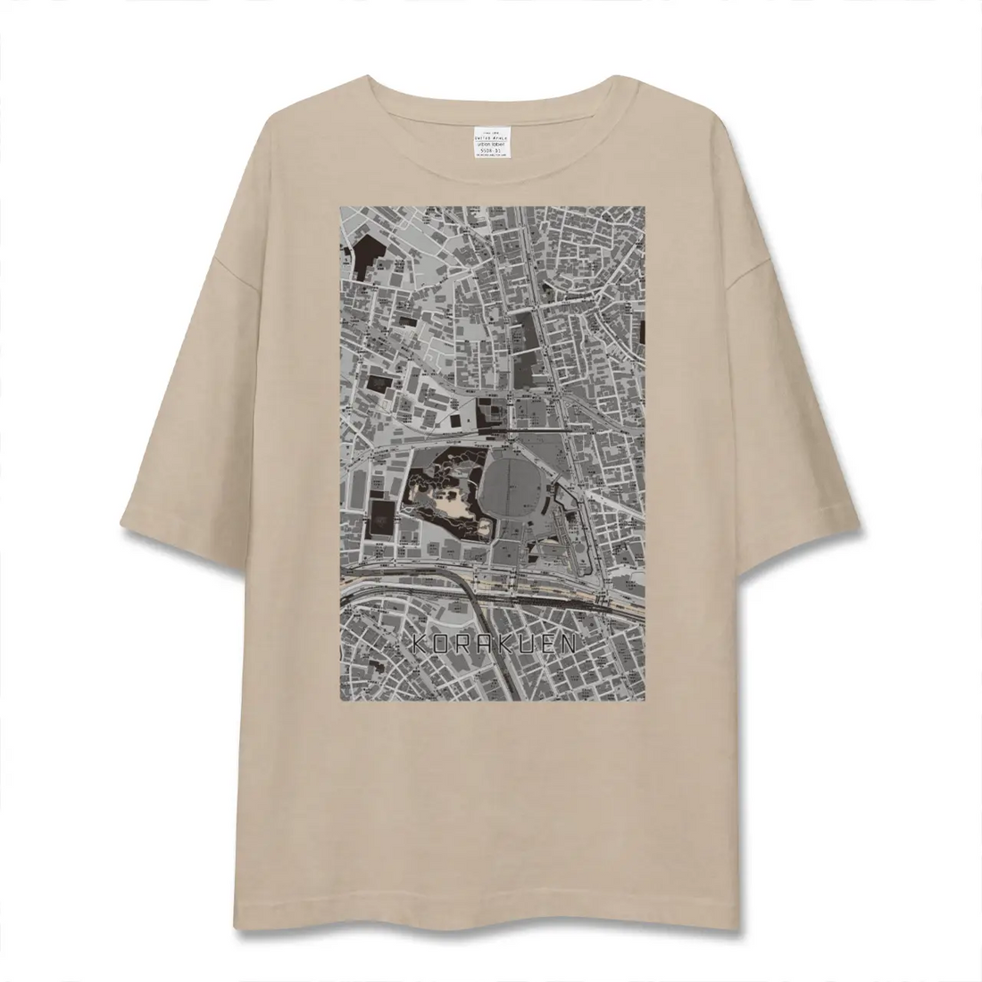 【後楽園（東京都）】地図柄ビッグシルエットTシャツ