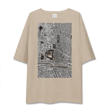 【後楽園（東京都）】地図柄ビッグシルエットTシャツ