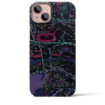 【是政（東京都）】地図柄iPhoneケース（バックカバータイプ）