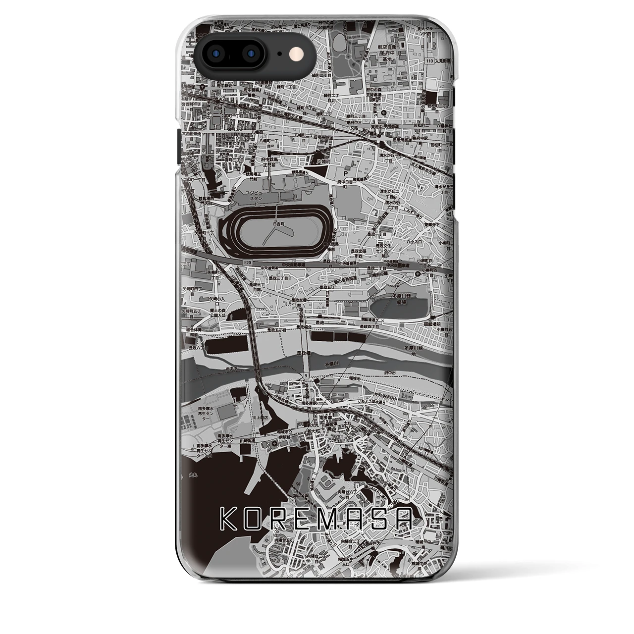 【是政（東京都）】地図柄iPhoneケース（クリアタイプ）