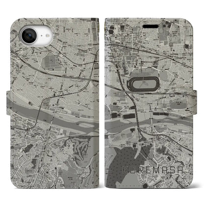 【是政（東京都）】地図柄iPhoneケース（手帳タイプ）