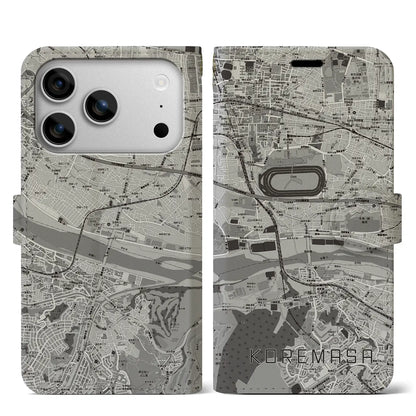 【是政（東京都）】地図柄iPhoneケース（手帳タイプ）